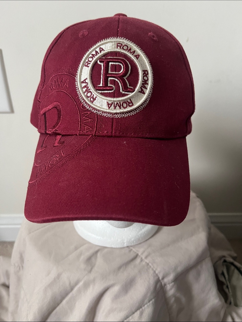 Robin Ruth Burgundy Embroidered Baseball Cap